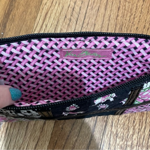 Vera Bradley Ella Wristlet Pink Elephants Black Multi Women’s Patchwork Quilted - Picture 7 of 7